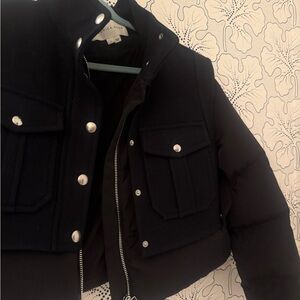 Veronica Beard mixed media puffer